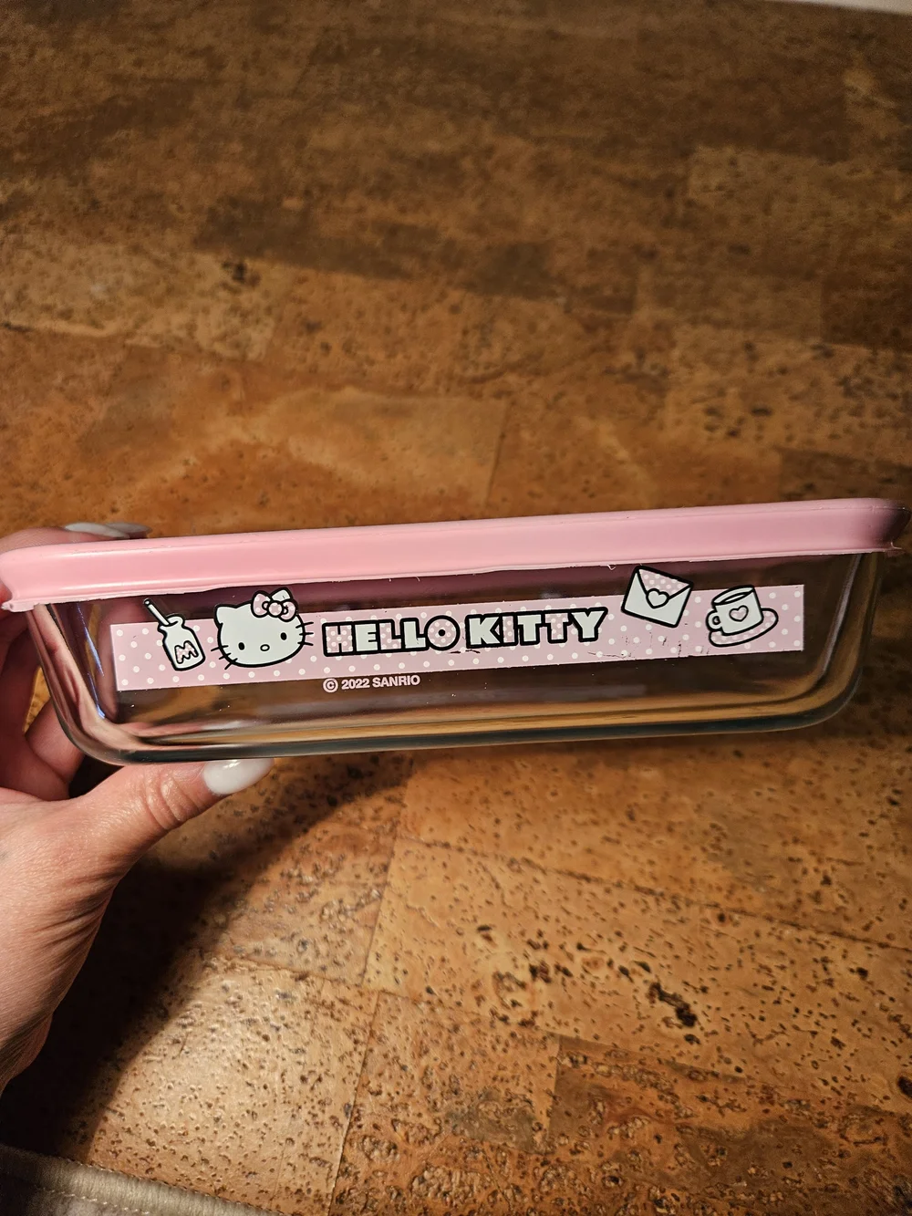 Hello Kitty Pyrex Pink & Yellow Glass Food Storage Set